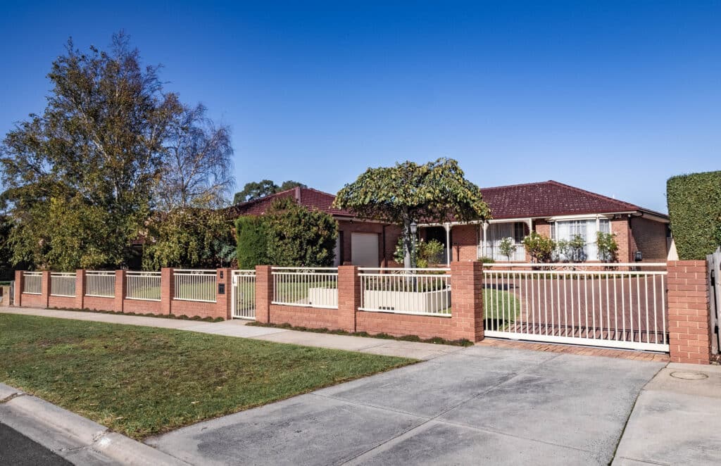 Brick Fence in Frankston South by Black Barrow