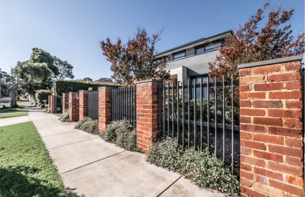 Brick Fence in Burwood by Black Barrow